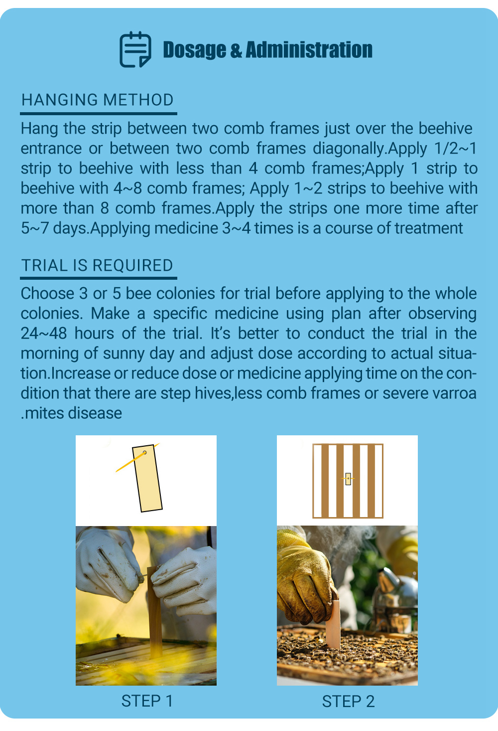 شرائط أبيفلوفا المضادة لعث النحل-عبوة 20 قطعة