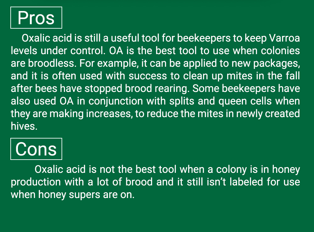 أسطورة-النحل علاج حمض الأكساليك للنحل
